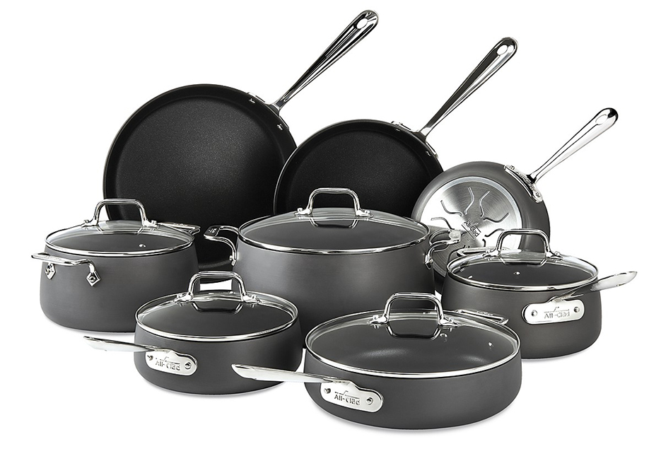 All Clad 8 piece collective cookware.